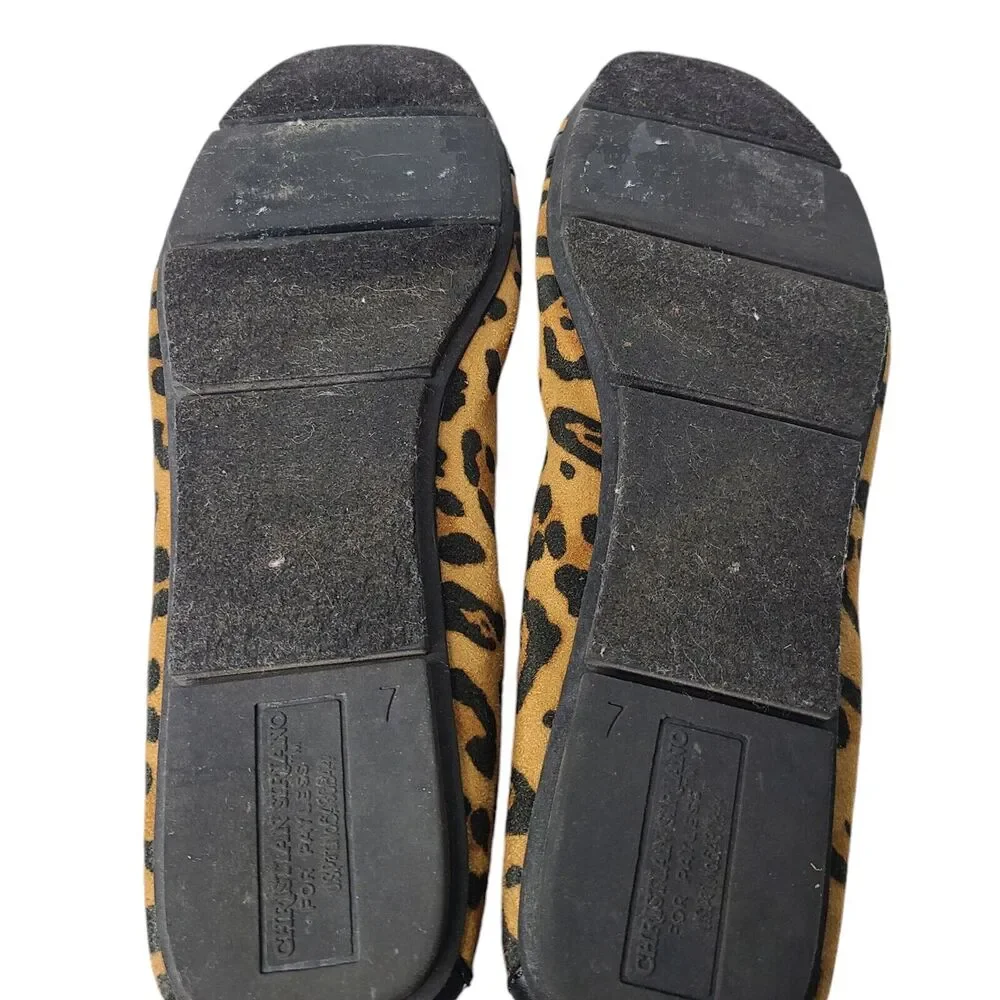Christian Siriano‎ Payless Cheetah Print Flats Women's SZ 7 Gold Buckle Padded